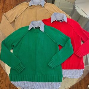 Ralph Lauren (lot of 3) mock-layered sweaters sz. L